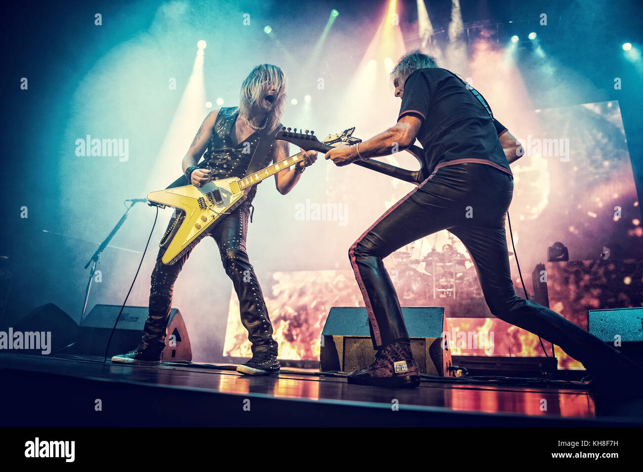 The English heavy metal band Judas Priest performs a live concert at Spektrum in Oslo. Here the