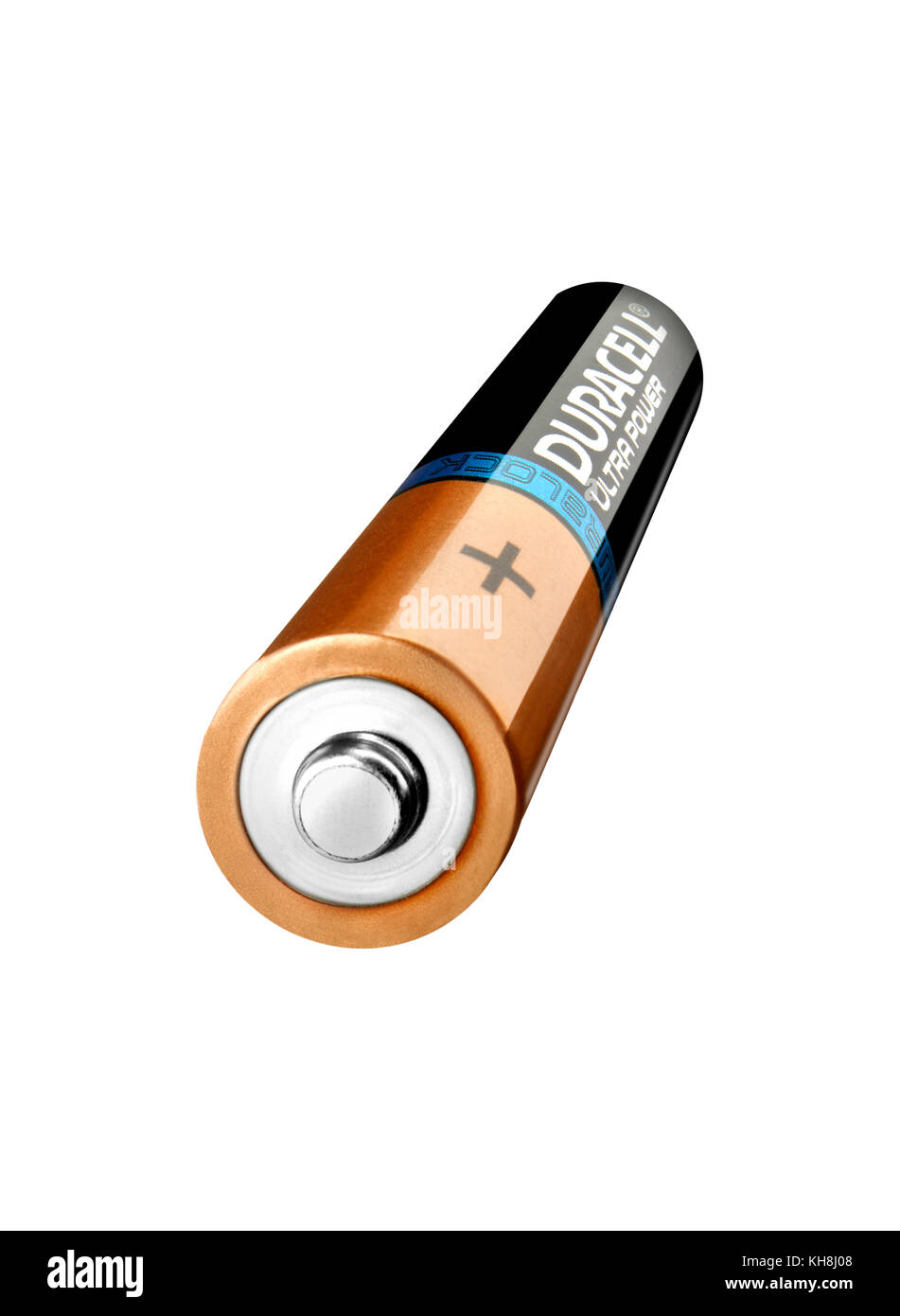 A dynamic shot of a Duracell battery Stock Photo