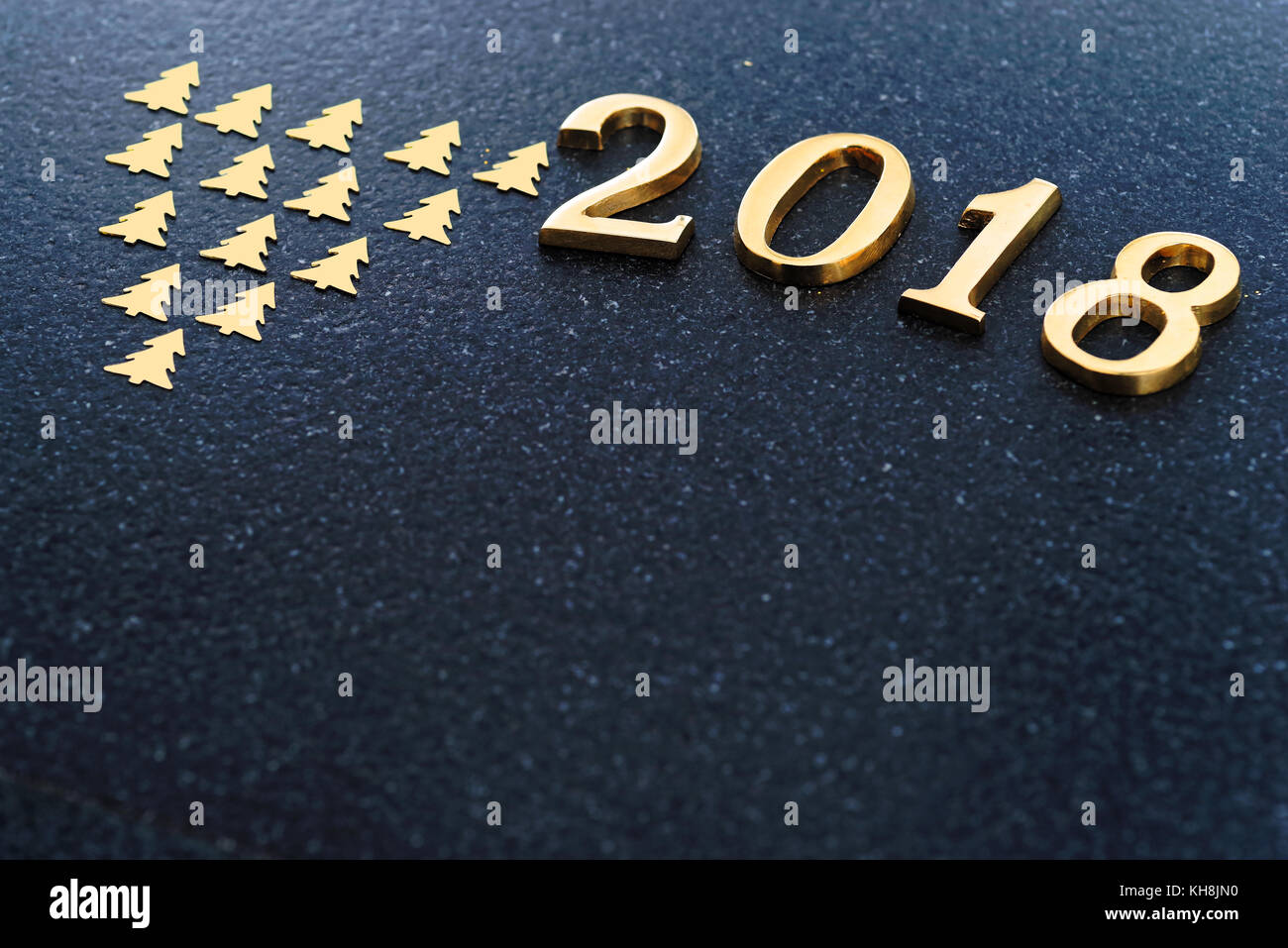Symbol from number 2018 on stone background. Happy New Year 2018 Stock ...