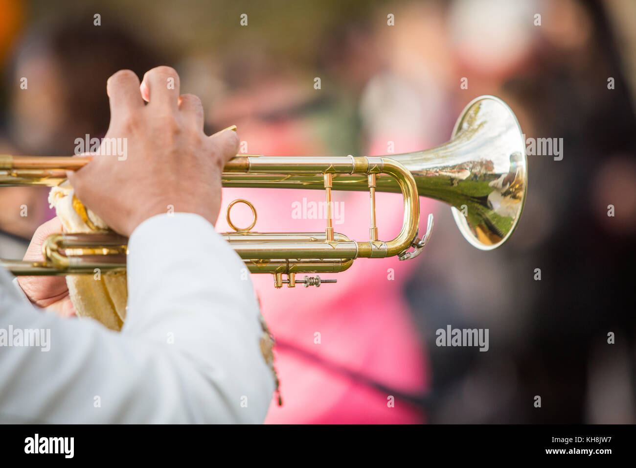 Trumpet performance at the concert day Stock Photo Alamy