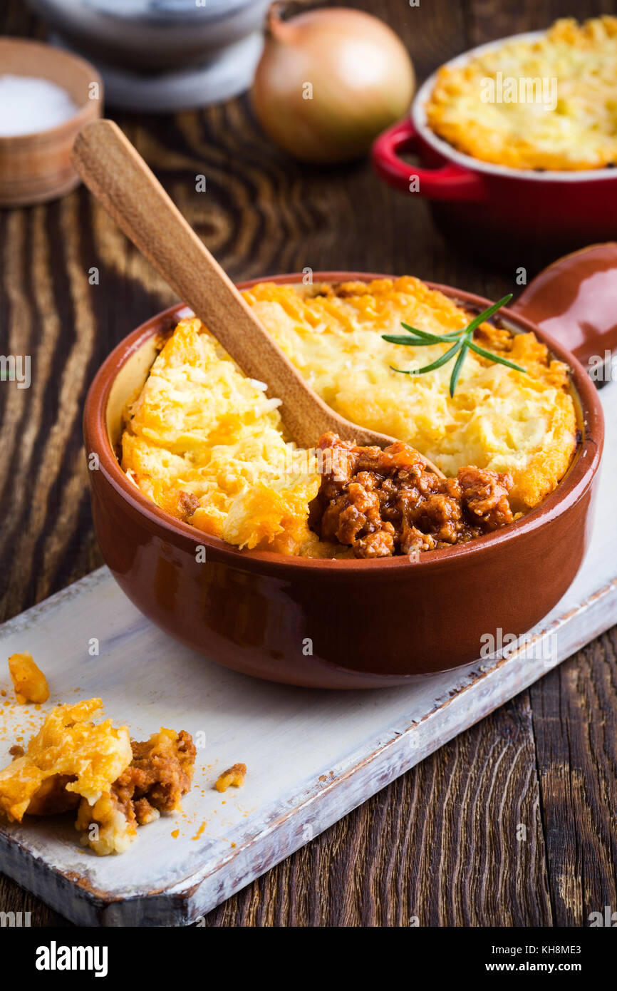 Shepherd S Pie Traditional British Dish With Minced Meat And