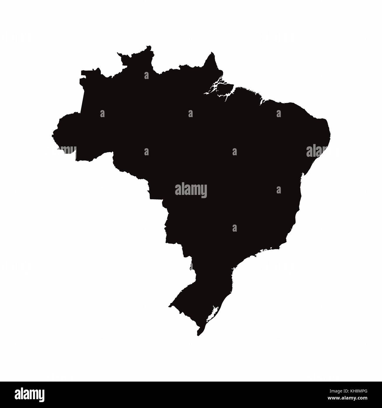 Brazil vector country map Stock Vector Image & Art - Alamy