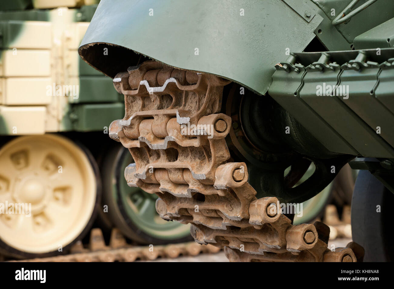 Tank parts military Stock Photo