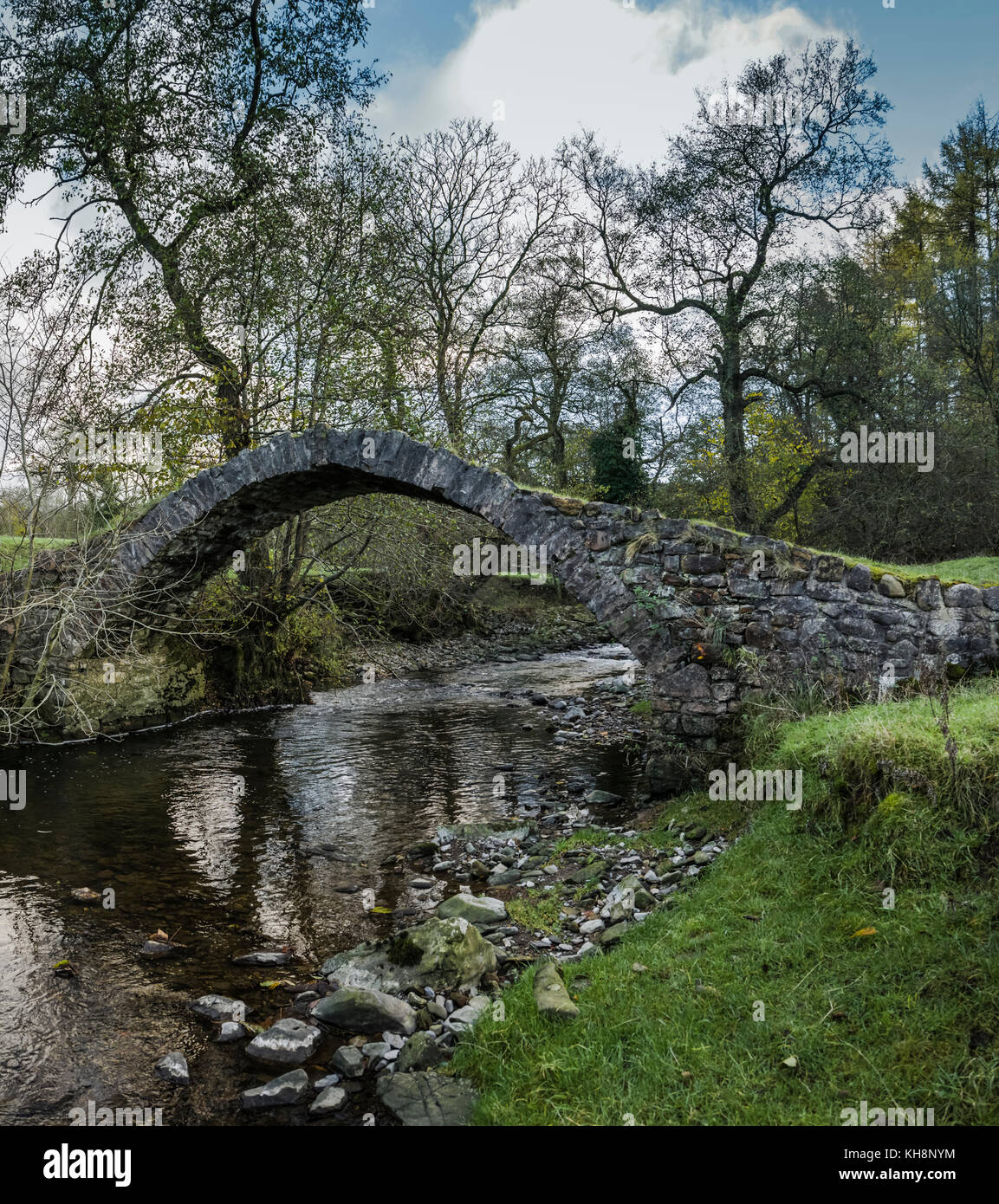 Fairy bridge near the village of Downham, Lancashire, UK Stock Photo ...