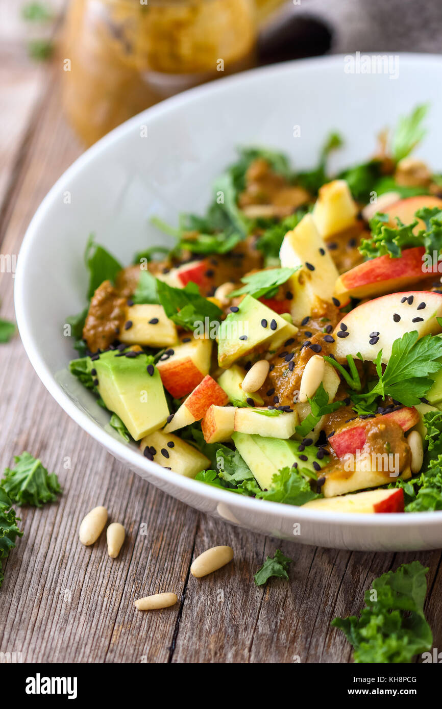 Healthy Raw Kale Salad Stock Photo Alamy