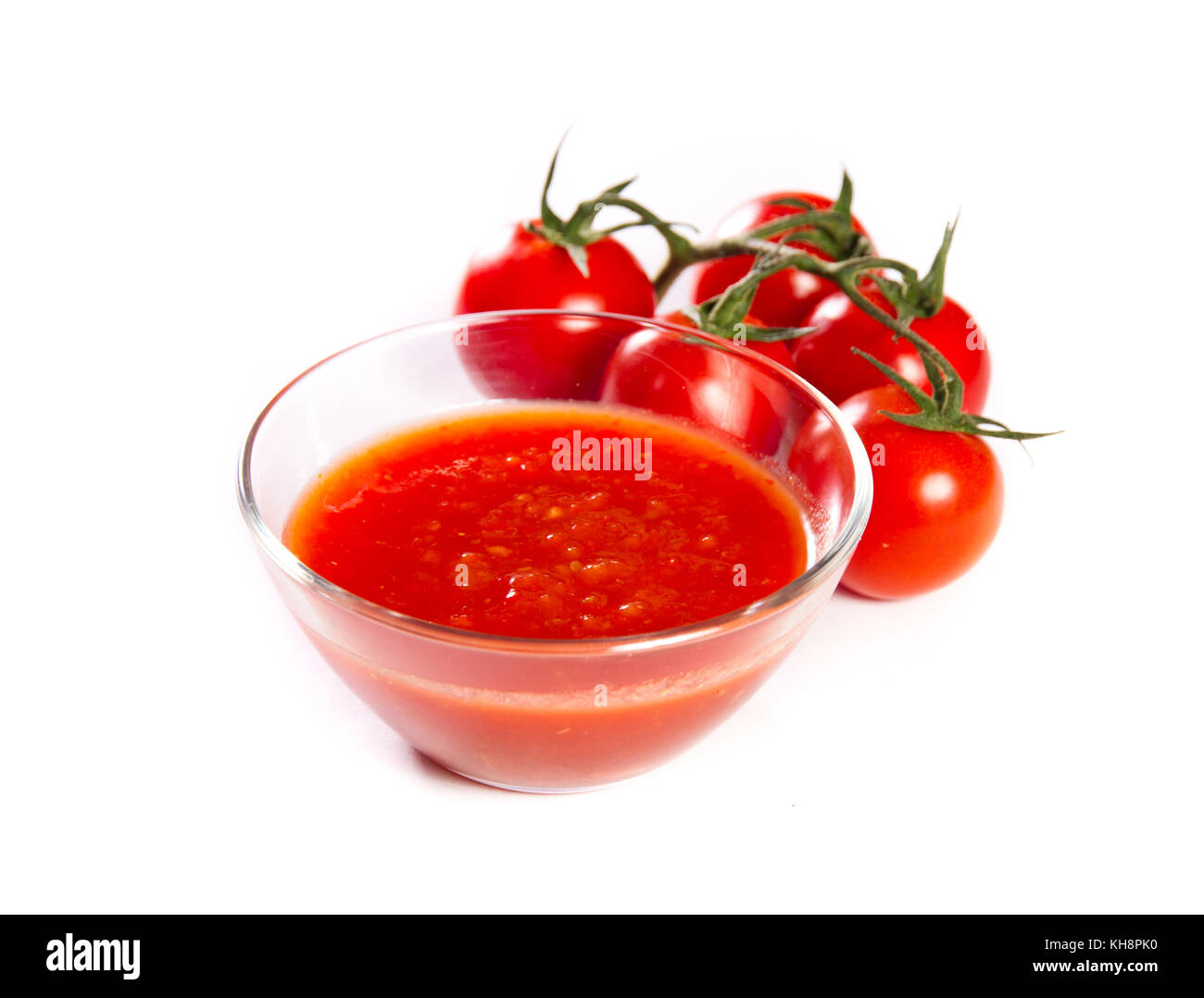 Tomato sauce in a glass bowl Stock Photo - Alamy