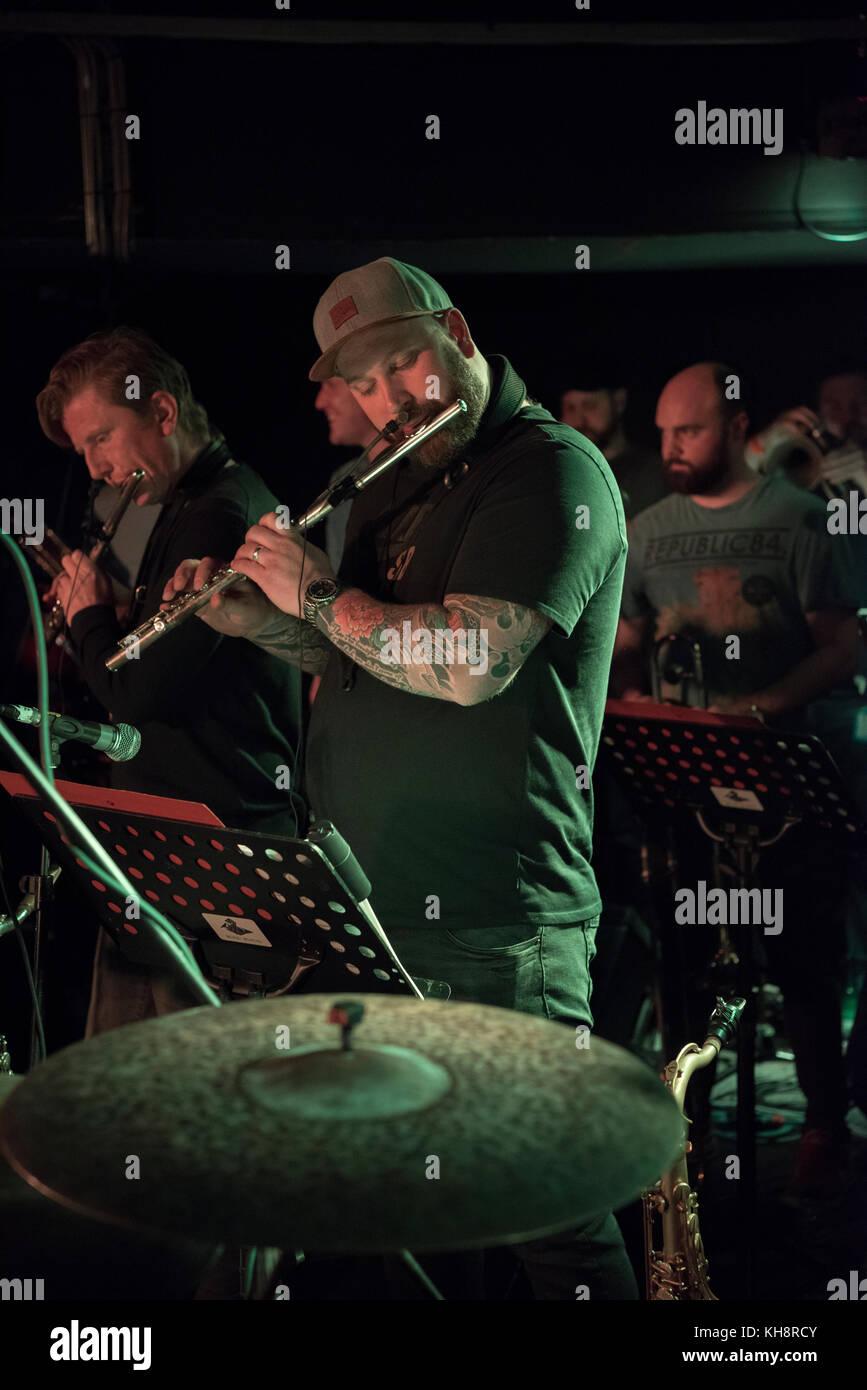 Abstract Orchestra featuring MC Joker Starr (left) and Micall Parknsun