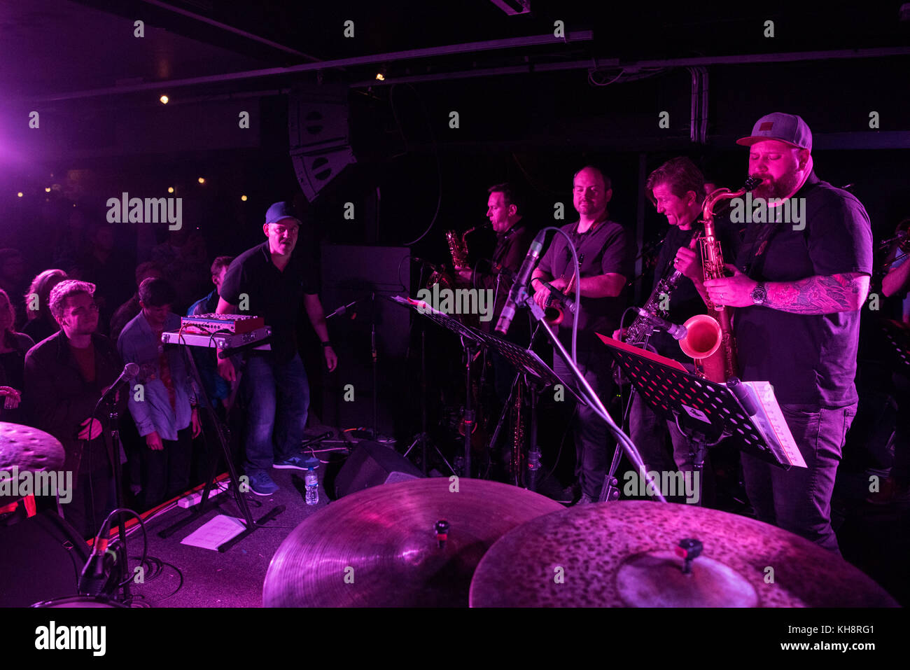 Abstract Orchestra featuring MC Joker Starr (left) and Micall Parknsun