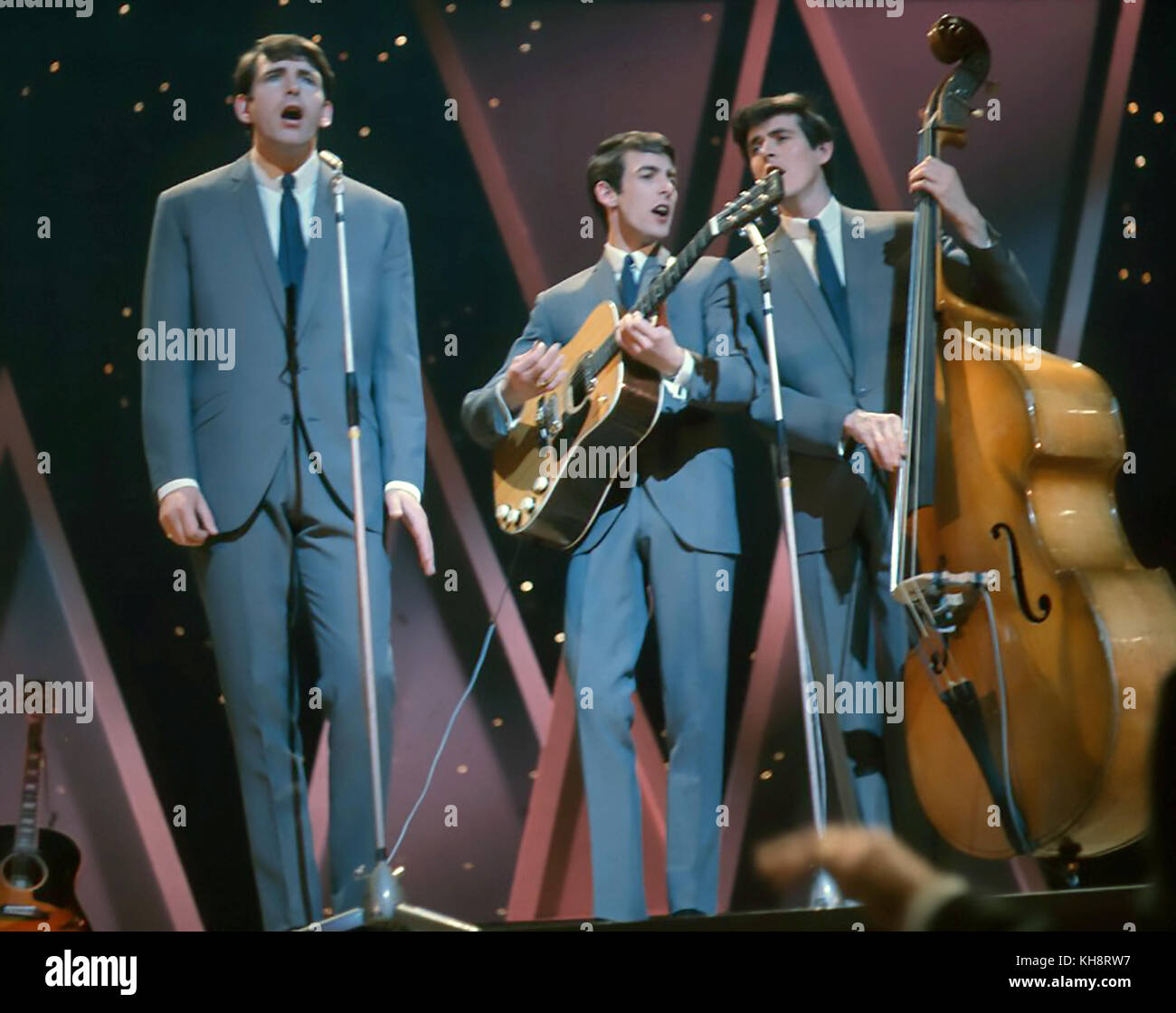 THE BACHELORS Irish pop trio in 1964. From left: Con Cluskey, Dec Cluskey, John Stokes. Photo: Tony Gale Stock Photo