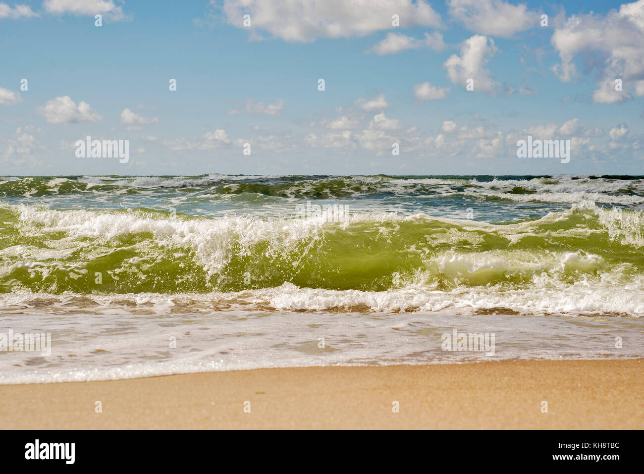 Sea and cloudy sky Stock Photo - Alamy