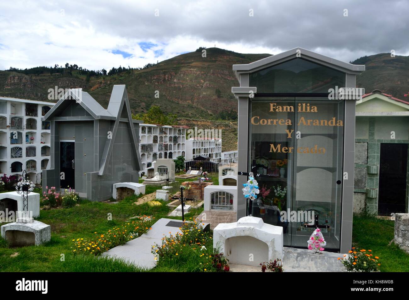 Cemetery in JESUS. Department of Cajamarca .PERU                              Stock Photo