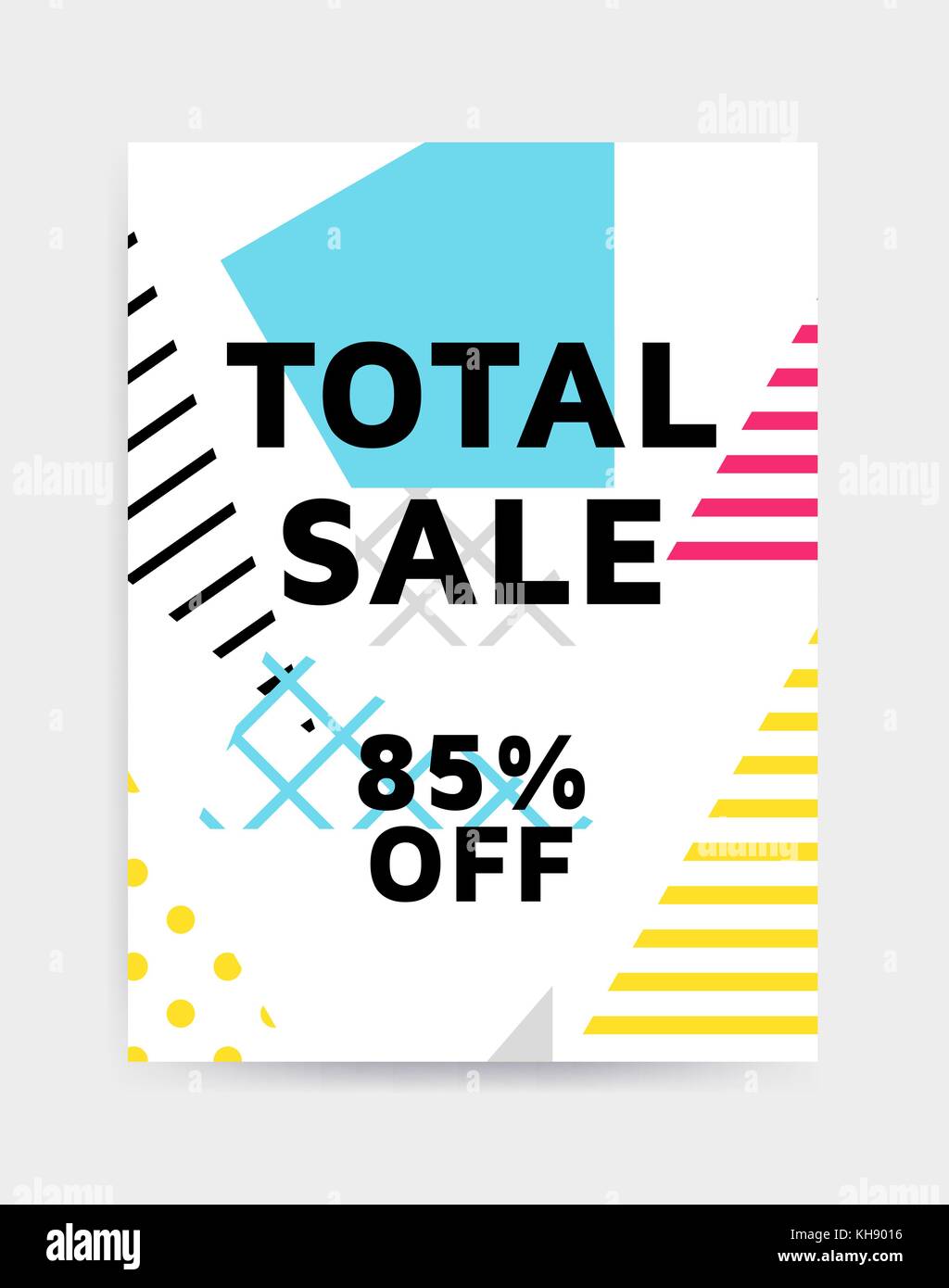 Bright colorful vector illustration eye catching poster template Stock