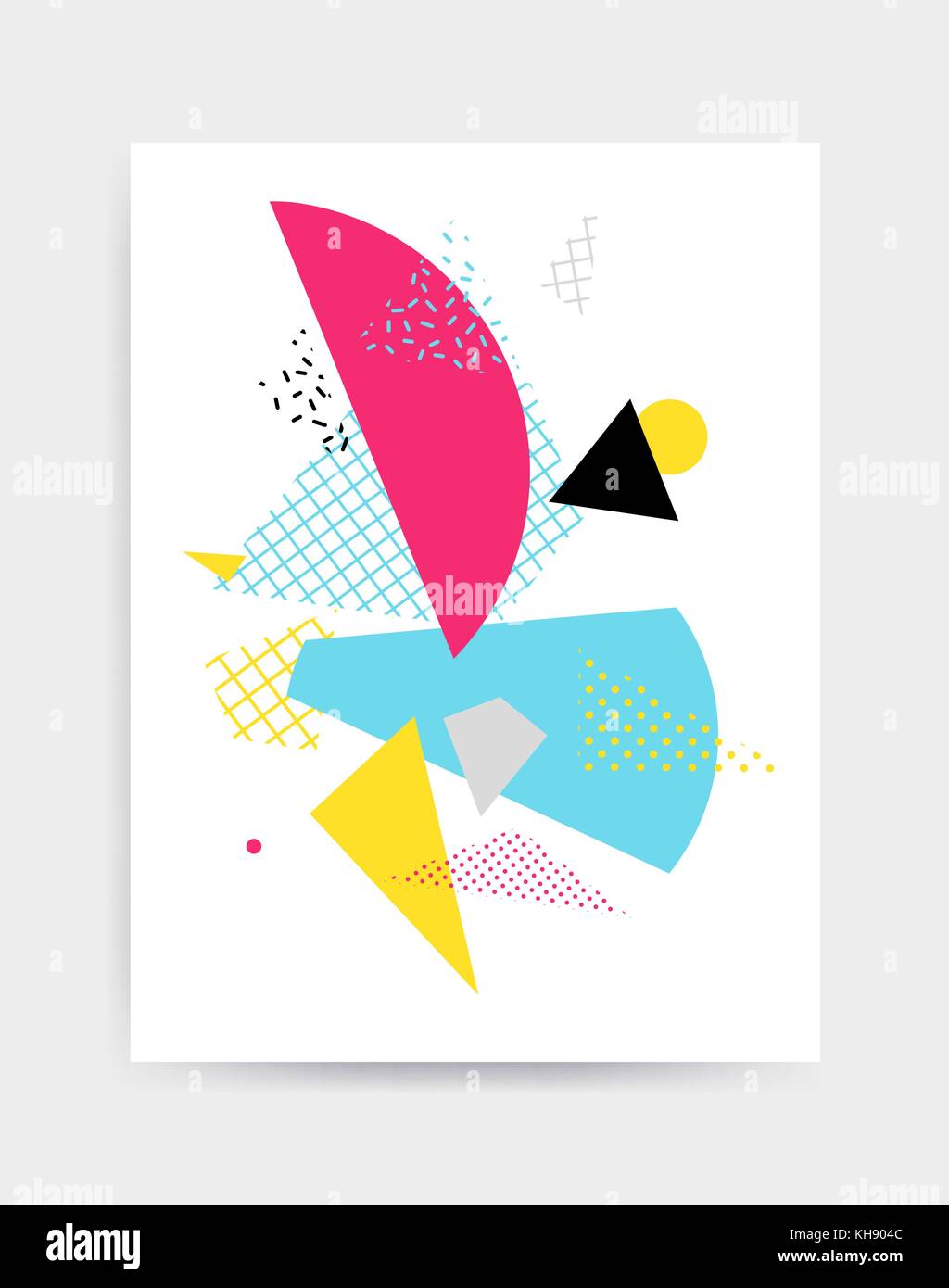 Bright colorful vector illustration eye catching poster template Stock