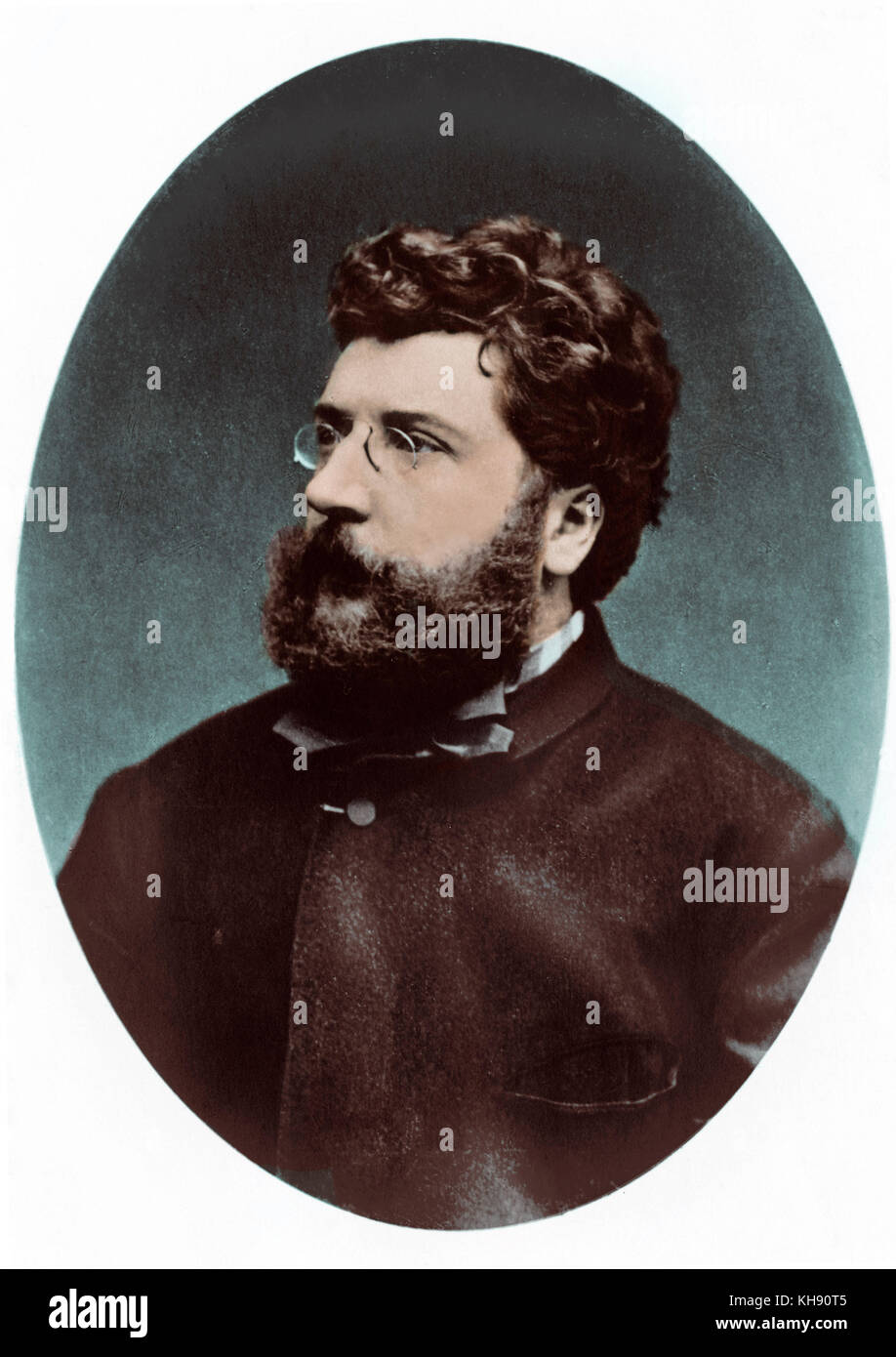 Georges Bizet portrait caricature . French composer 25 October 1838 -3 June 1875 Stock Photo