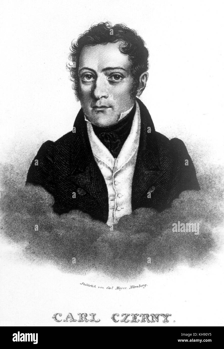 Carl Czerny Austrian pianist and pedagogue, 1791-1857. Stock Photo