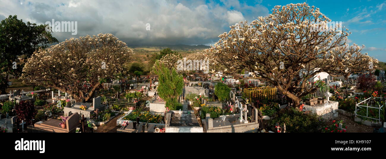 La Cimetiere de Saint-Leu, La Reunion Stock Photo