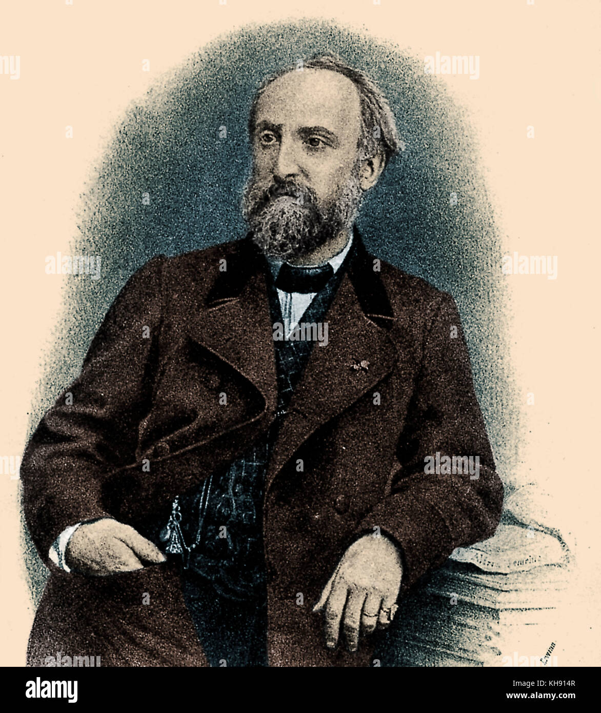 Antoine François Marmontel (1816 -1898), Claude Debussy 's piano teacher at the Paris Conservatoire (Paris Conservatory of Music), c. 1870. CD: French composer, 22 August 1862 - 25 March 1918. Stock Photo