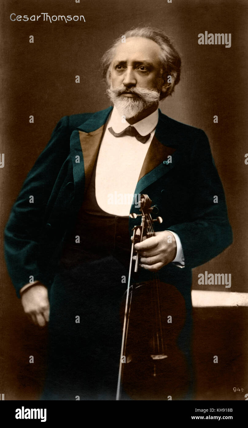 Cesar Thomson portrait of Belgian violinist. 18571931 Stock Photo