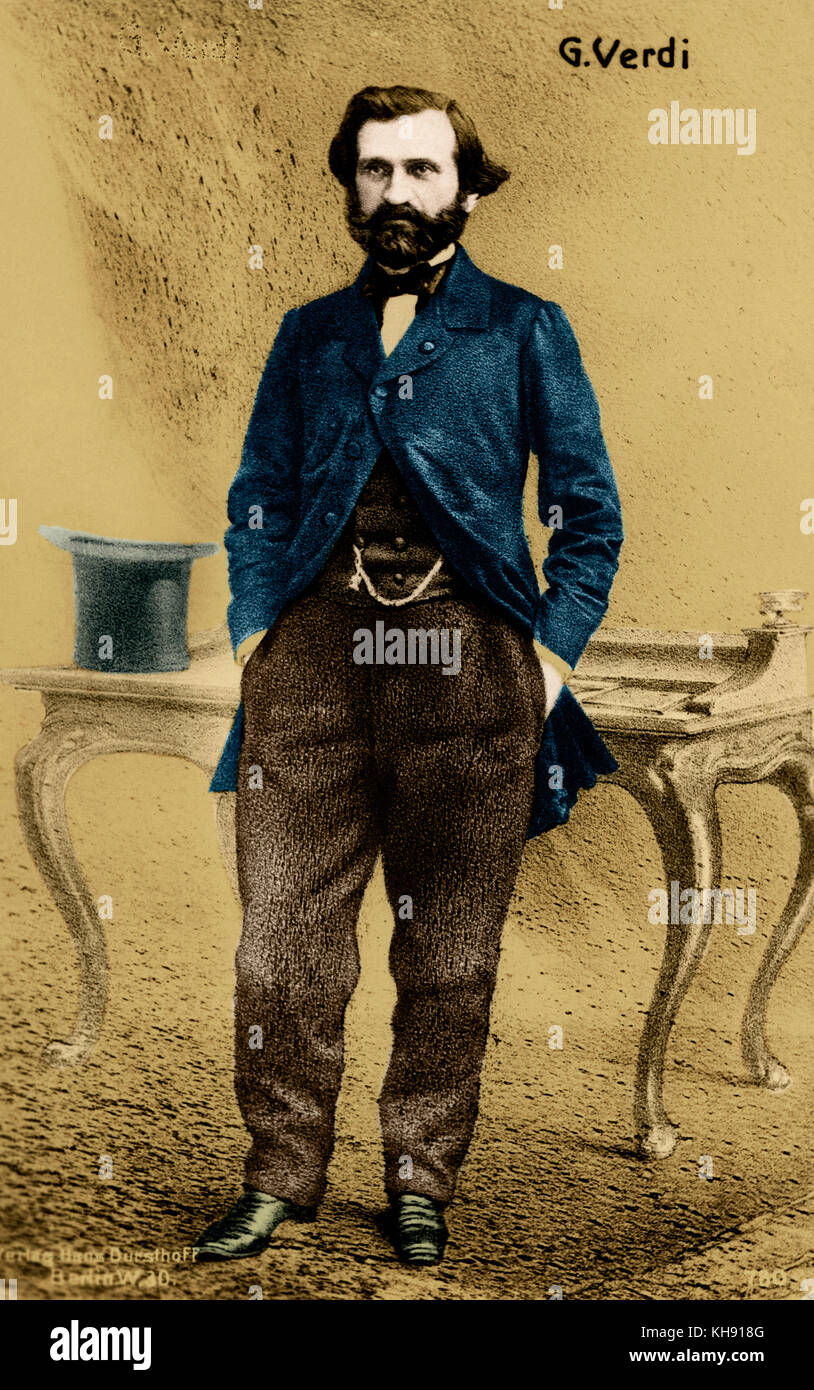 Giuseppe Verdi as a young man Italian composer (1813-1901). Stock Photo