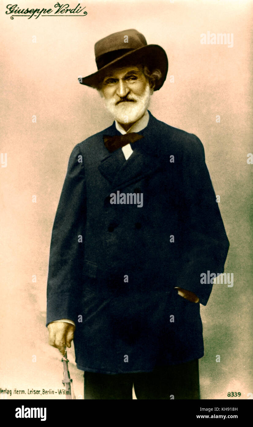 Giuseppe Verdi portrait of Italian composer. 9 or 10 October 1813 - 27 January 1901. Stock Photo