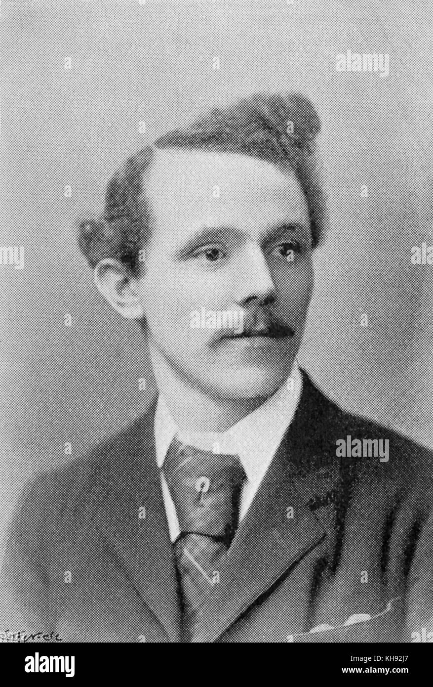 E.D.Lloyd - protrait of Welsh organist who had a residency at Welsh Presbyterian Church in London. Born 1868. Stock Photo