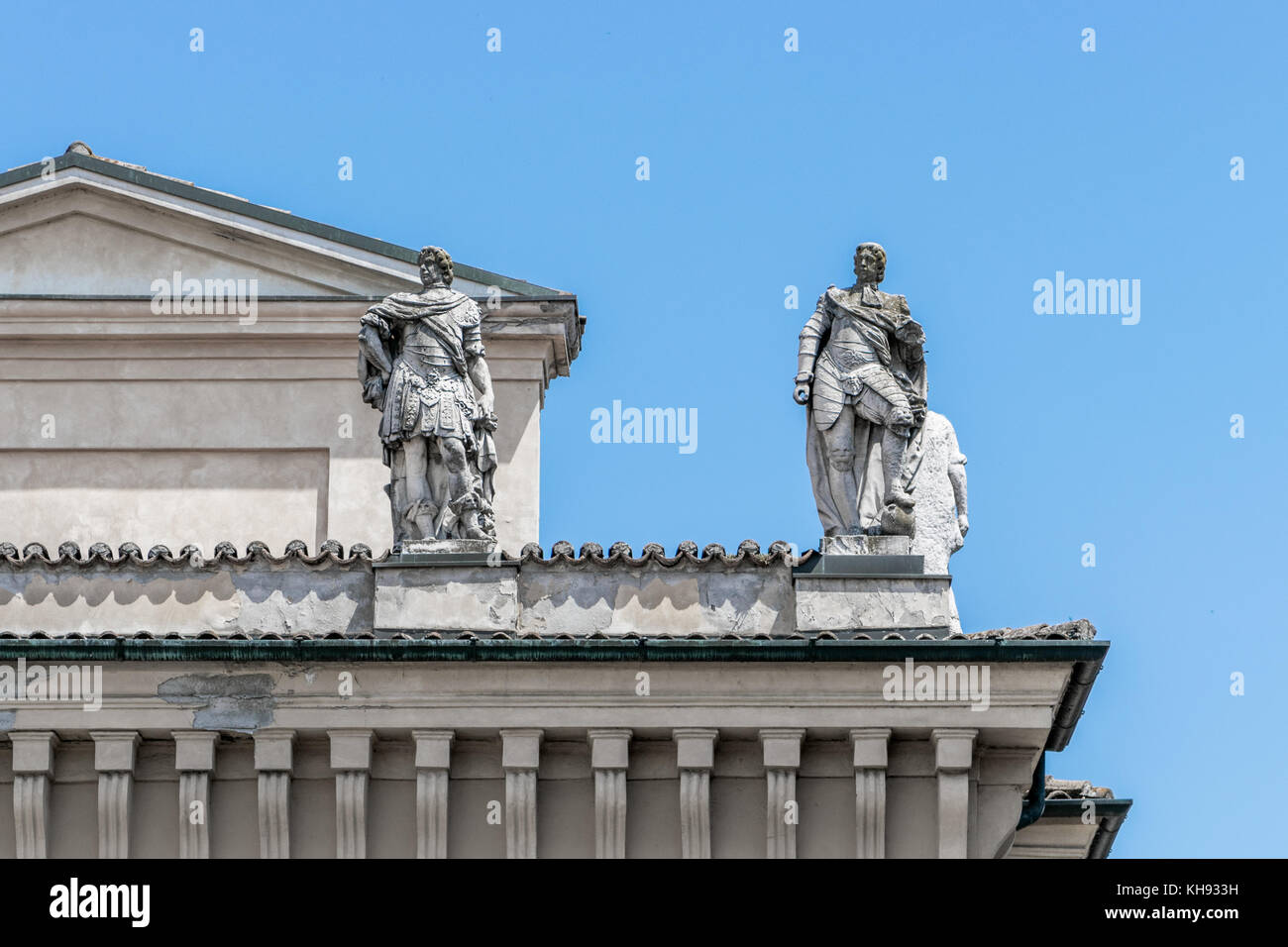 Statues in town Crema Italy Stock Photo