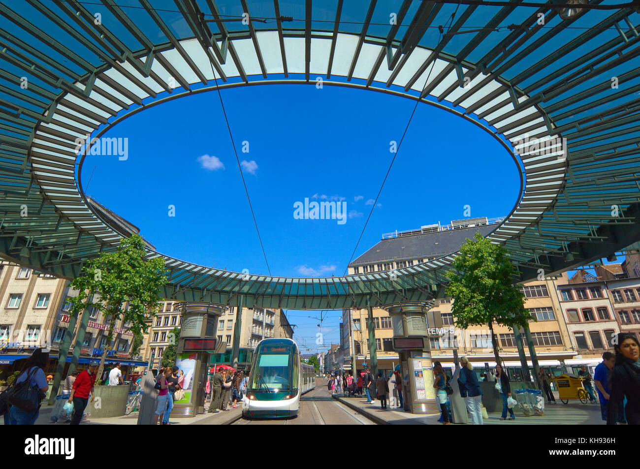 Strasbourg, Place de l«Homme de Fer, Tram station, Iron Man Square, UNESCO world heritage site