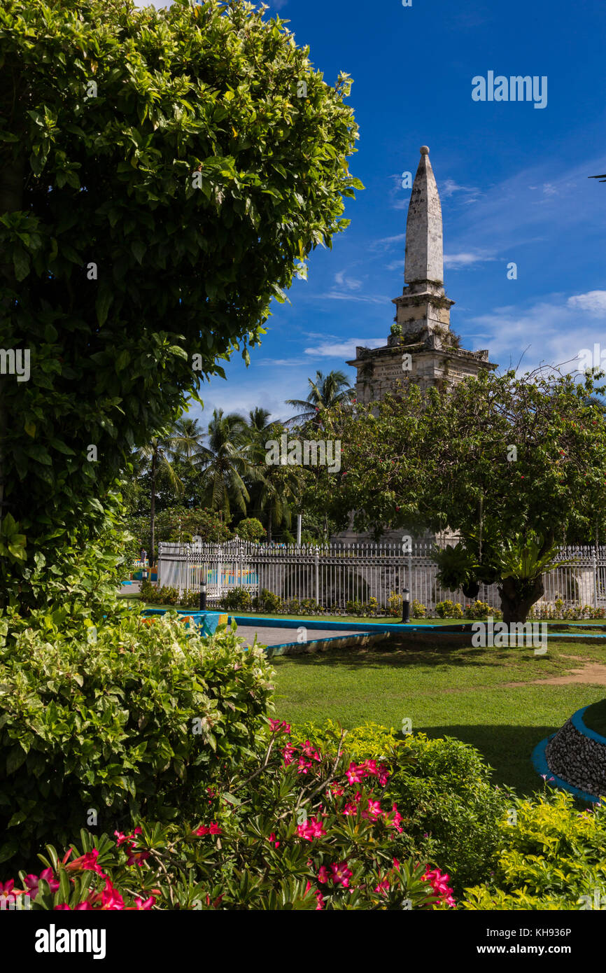 Asia, Philippines, Cebu, Mactan, Mactan Shrine, dedicated to Lapu Lapu, the local chieftain, who defeated and killed Ferdinand Magellan in 1521 Stock Photo