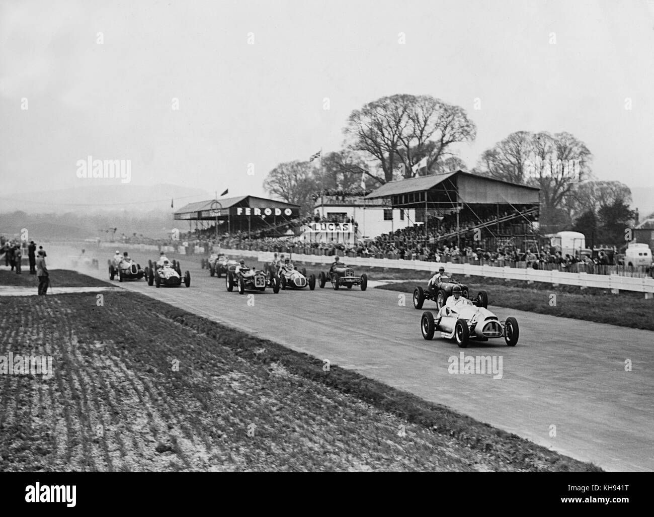Cooper Bristol of Mike Hawthorn leads at Goodwood Stock Photo