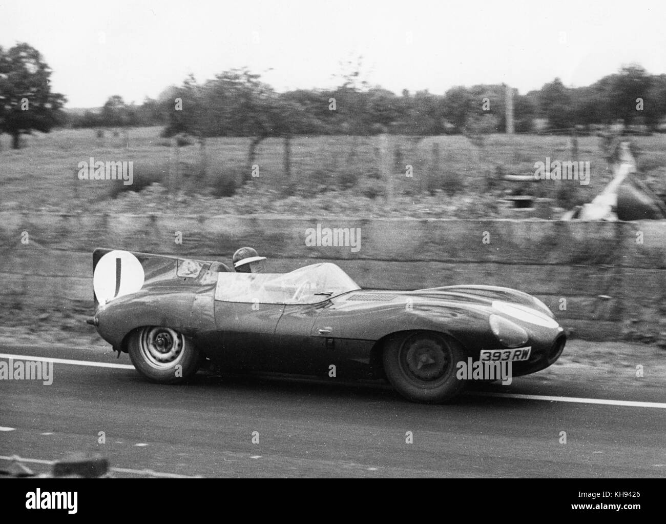 1956 Le Mans Jaguar D type. Mike Hawthorn - Ivor Bueb. Stock Photo