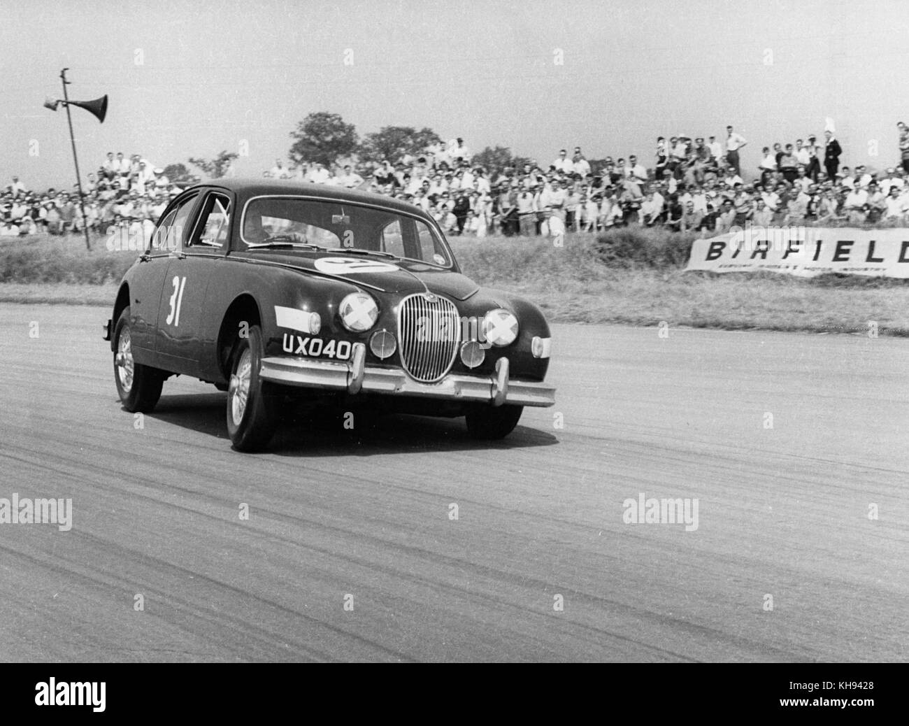 Jaguar 3.4 saloon Mk1 1957 Silverstone Stock Photo