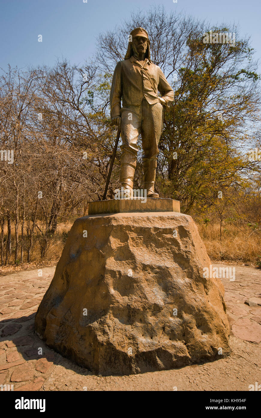 David Livingstone statue, Victoria Falls, Zimbabwe Stock Photo Alamy