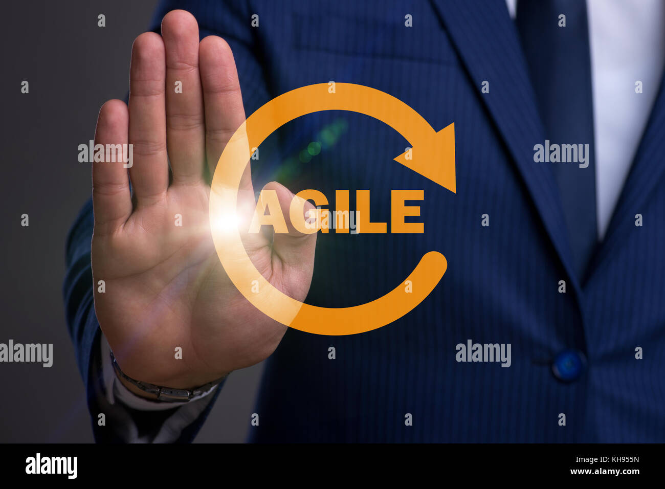 Concept of agile software development Stock Photo