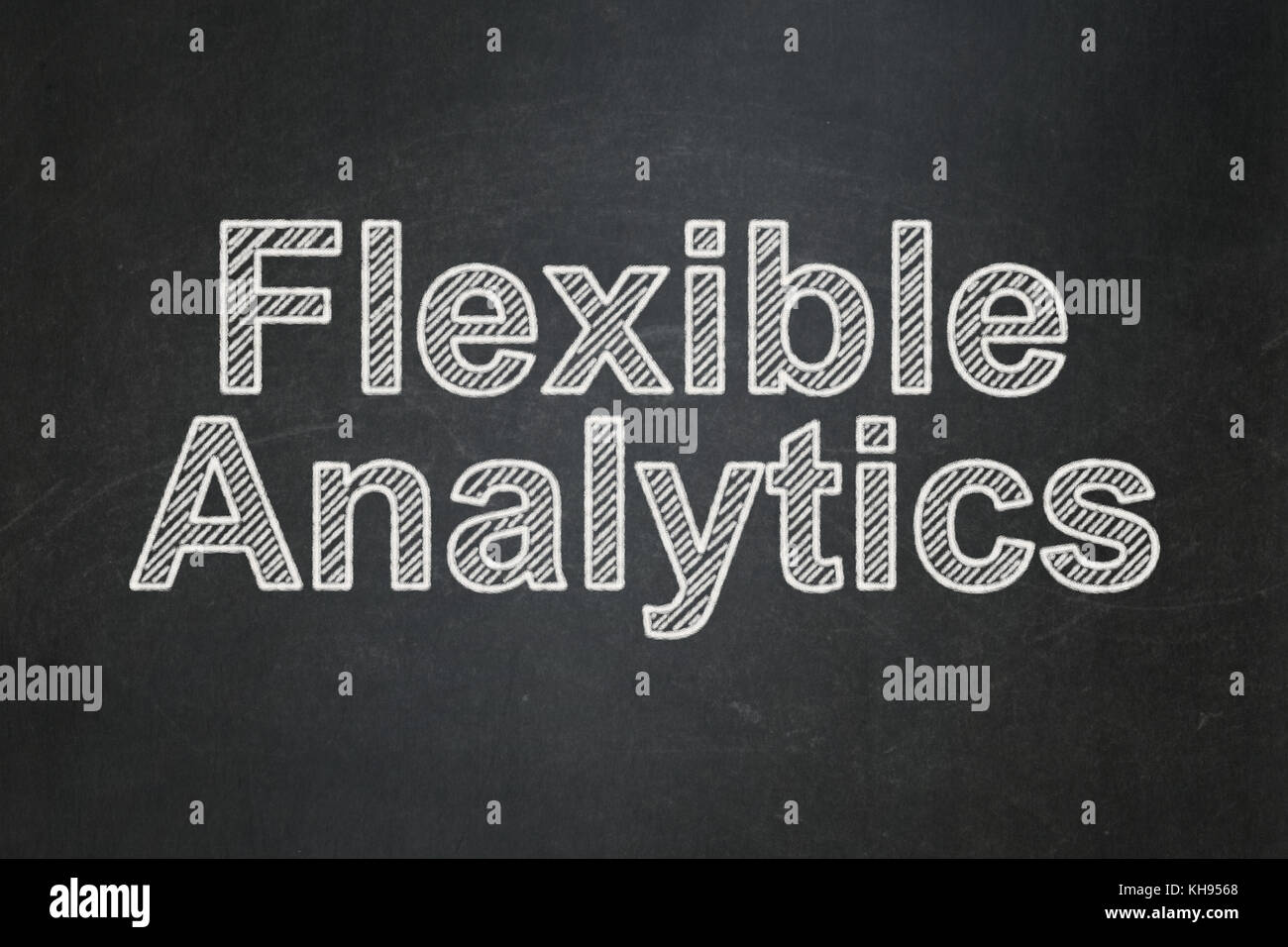 Business concept Flexible Analytics on chalkboard background Stock