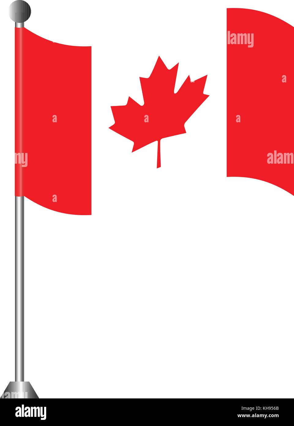 Canadian flag pole Stock Vector Images - Alamy