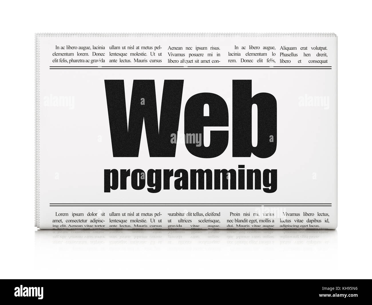 Web design concept: newspaper headline Web Programming Stock Photo - Alamy
