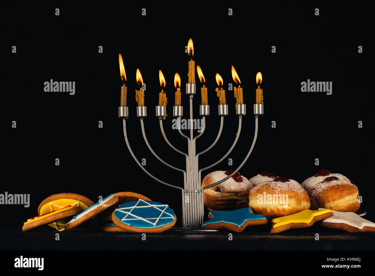 traditional jewish menorah Stock Photo Alamy