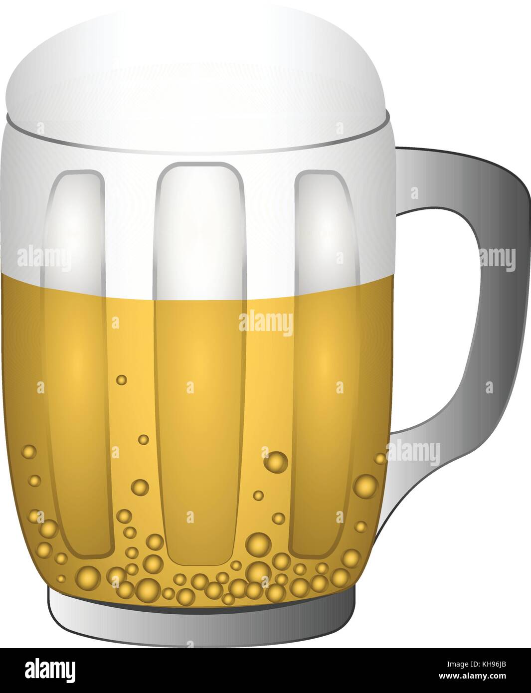 Beer mug with foam Stock Vector Image & Art - Alamy