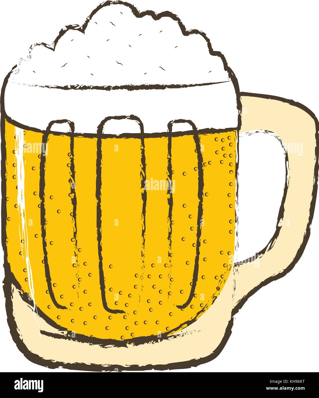 Beer mug with foam Stock Vector Image & Art - Alamy