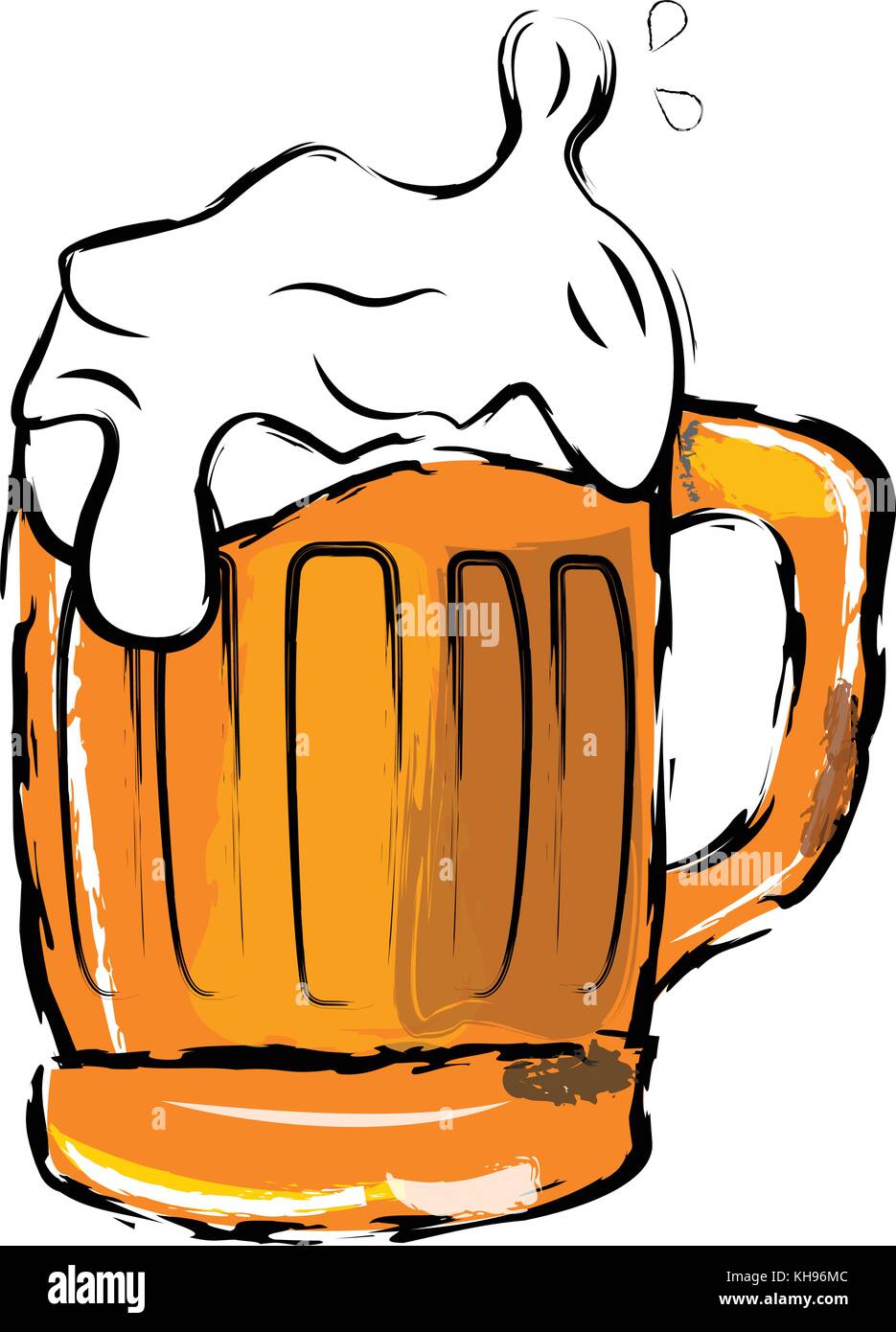Beer mug with foam Stock Vector Image & Art - Alamy