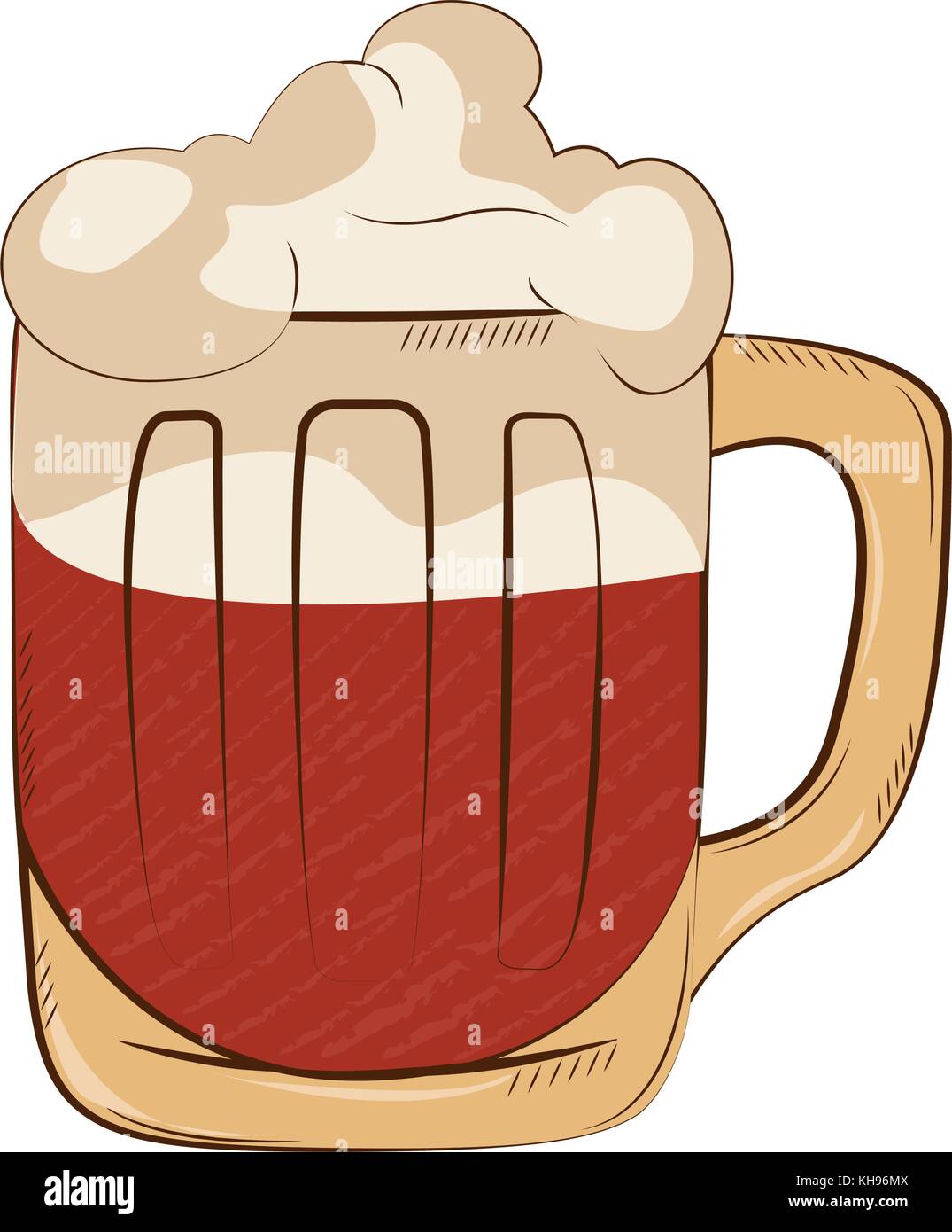 Beer mug with foam Stock Vector Image & Art - Alamy