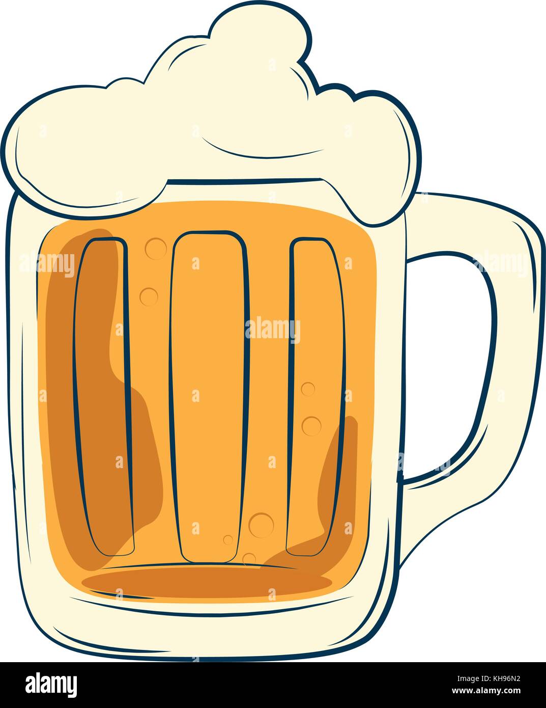 Beer mug with foam Stock Vector Image & Art Alamy