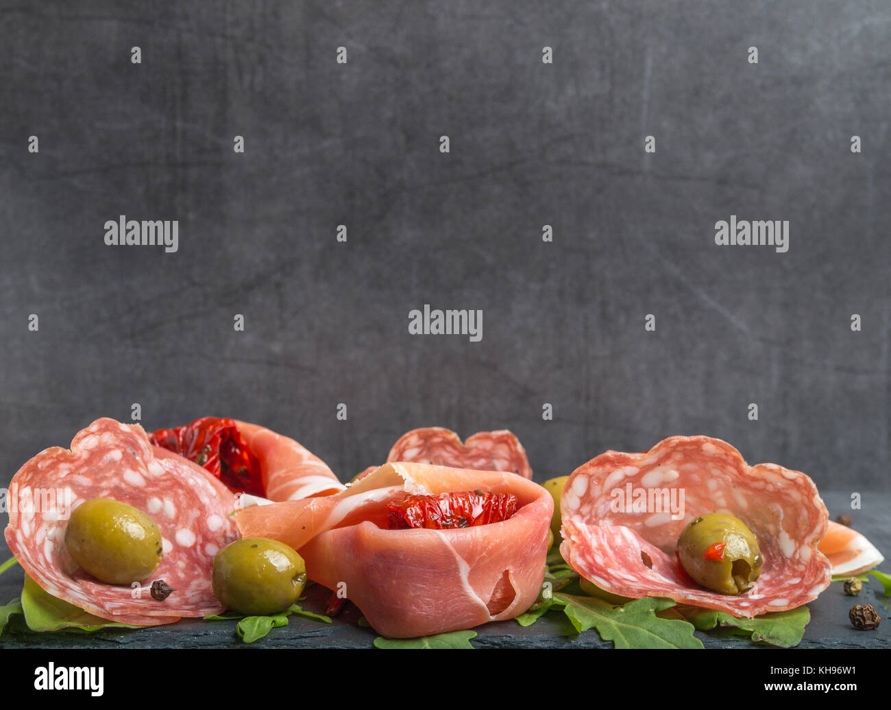 italian antipasto with dried tomatoes and olives Stock Photo Alamy