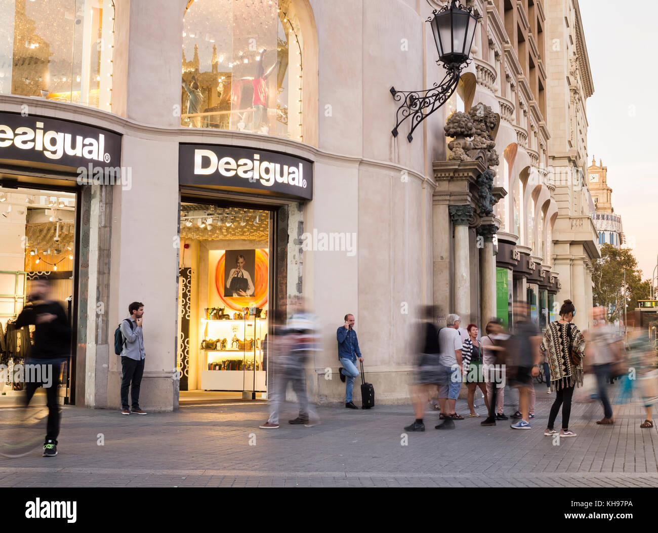 Desigual clothing store near Las Ramblas in Barcelona, Catalonia, Spain Stock Photo