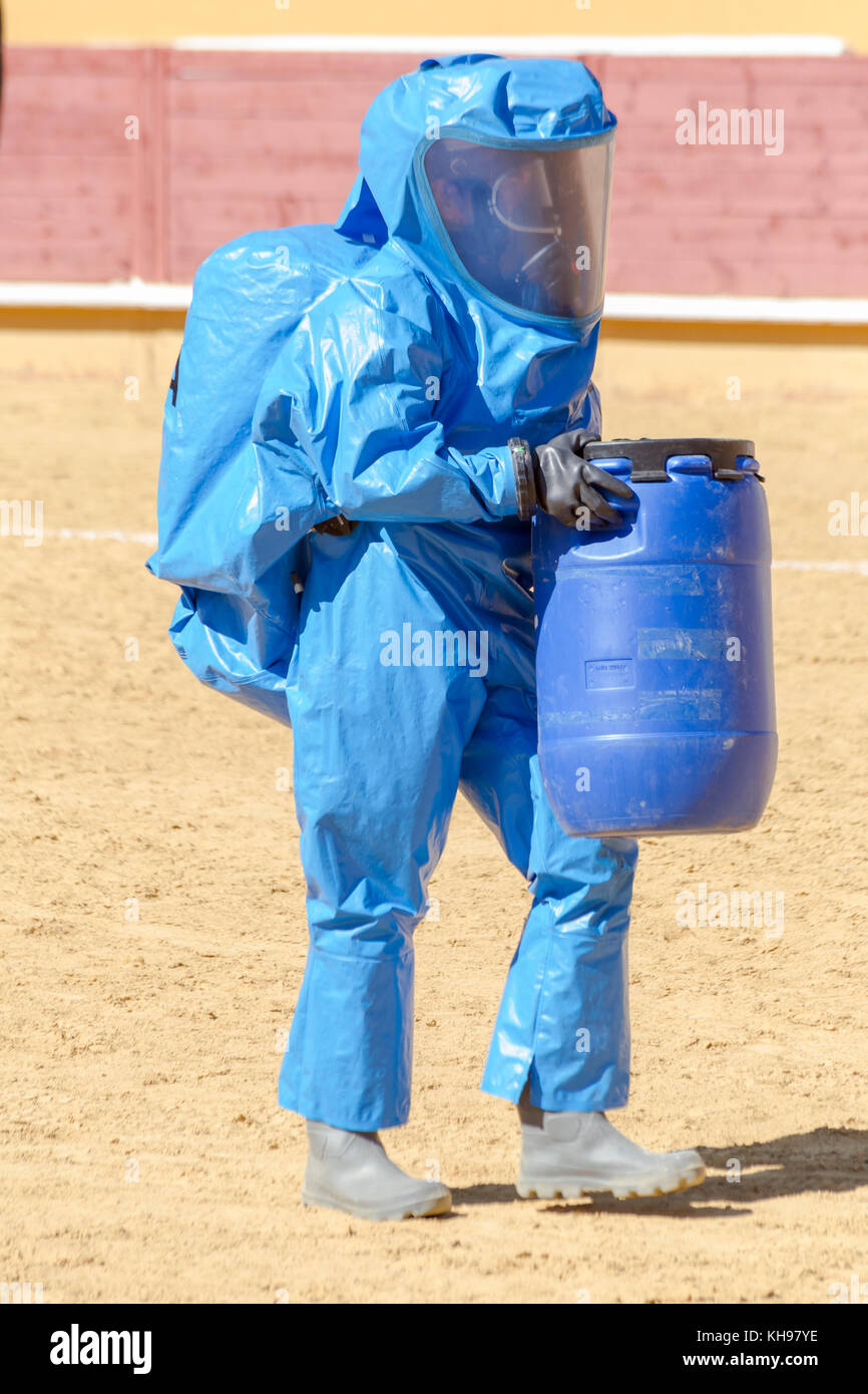 police with protective gear against biological risk Stock Photo Alamy