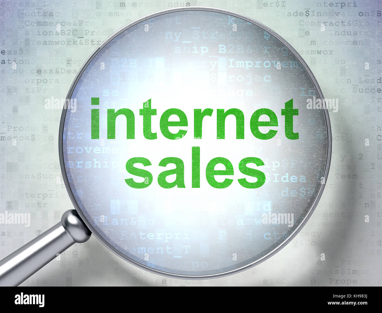 Marketing concept Sales with optical glass Stock Photo Alamy