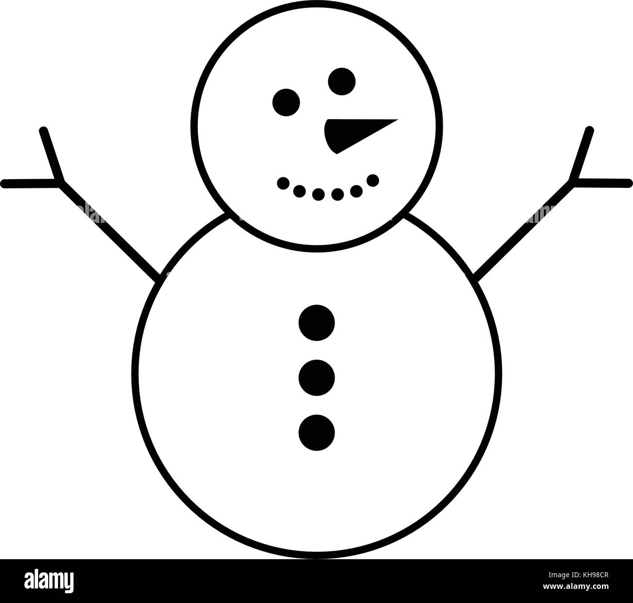 Isolated snowman icon Stock Vector Image & Art - Alamy
