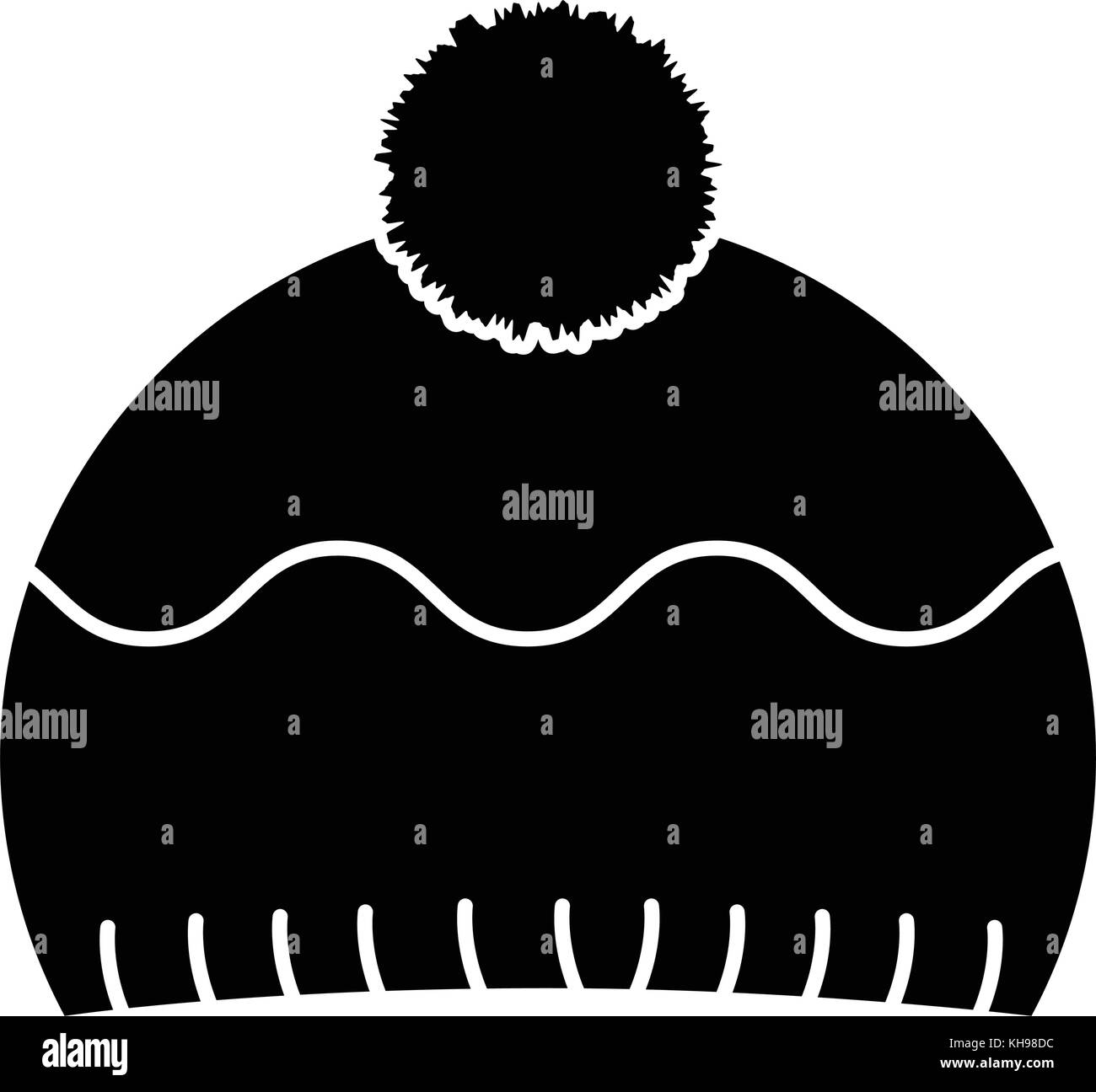 Winter hat silhouette Stock Vector Image & Art - Alamy