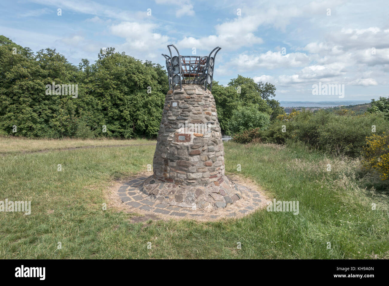 A Cairn On Calton Hill Edinburgh Scotland Built By Keepers of the Vigil In 1998 A Campaign For A Scottish Parliament Stock Photo