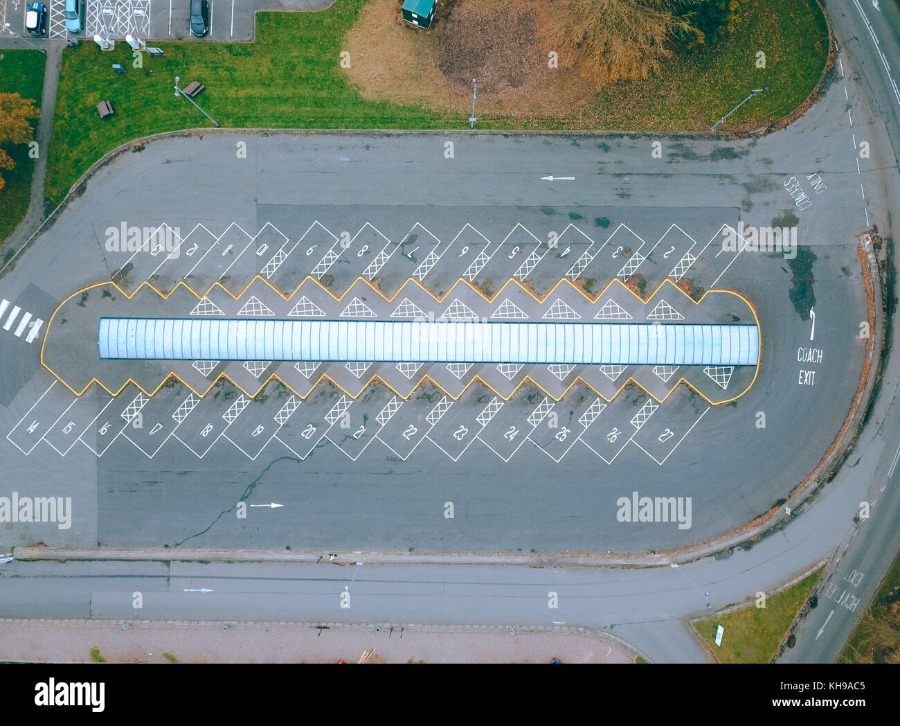 Car Park Aerial View Stock Photos & Car Park Aerial View Stock Images